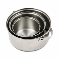 Campfire Stainless Steel Pot Set - 6 Piece -Bundyoutdoors Shop 10000785 2