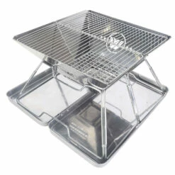 Wildtrak Frontier 360 Stainless Steel Folding BBQ Firepit