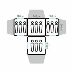 Oztrail Family 12 Dome Tent 12 Oztrail Family 12 Dome Tent -Bundyoutdoors Shop DTE FA12 E 3