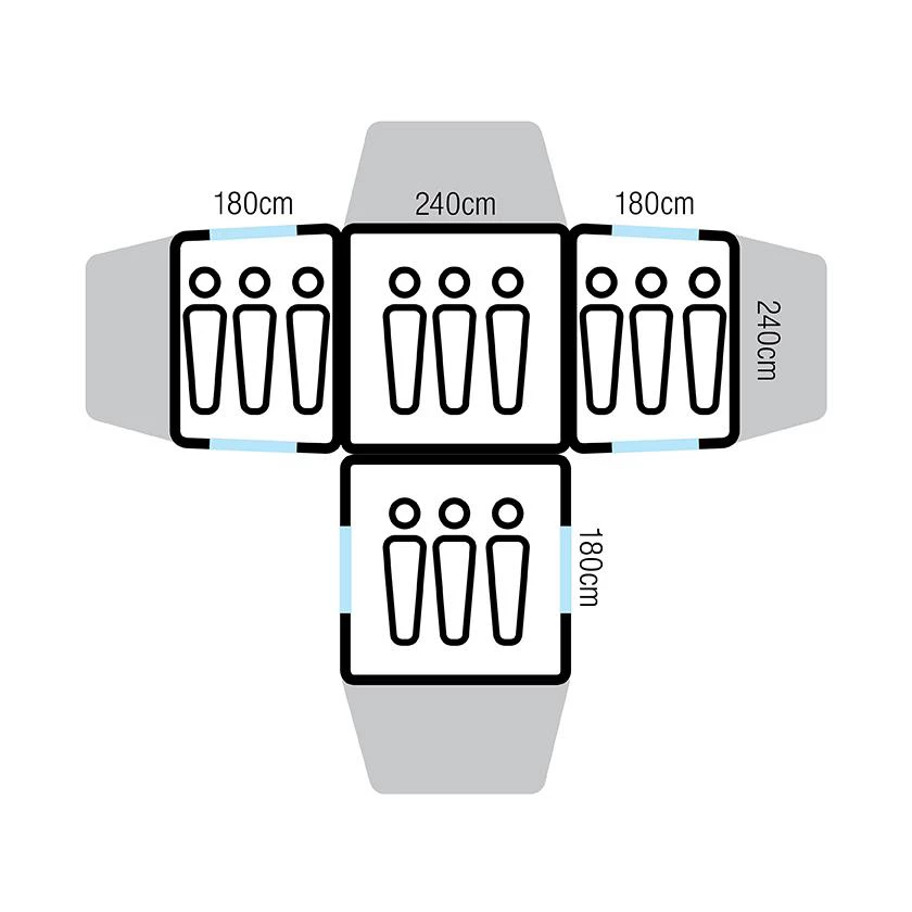 Oztrail Family 12 Dome Tent 6 Oztrail Family 12 Dome Tent - Image 4
