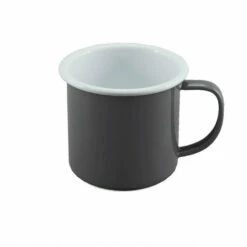 Falcon Enamel Mug Dark Grey & White 350ml