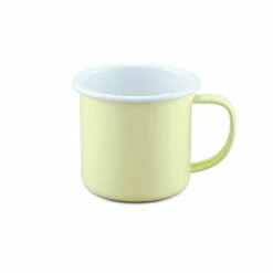 Falcon Enamel Mug Yellow & White 350ml