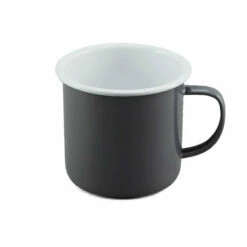 Falcon Enamel Mug Dark Grey & White 500ml