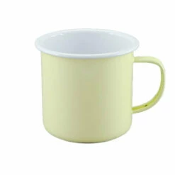 Falcon Enamel Mug Yellow & White 500ml