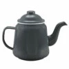 Falcon Enamel 1.5L Teapot - Dark Grey With White Rim -Bundyoutdoors Shop FE3009G2