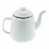 Falcon Enamel 1.5L - Teapot White With Blue Rim -Bundyoutdoors Shop FE3642W
