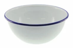 Falcon Enamel 16cm Cereal Bowl - White With Blue Rim