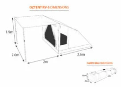 Oztent RV-5 Canvas Touring Tent -Bundyoutdoors Shop RV5 2