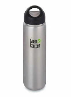 Klean Kanteen Wide Mouth 27oz (800ml) Loop Cap Brushed Stainless Steel Bottle