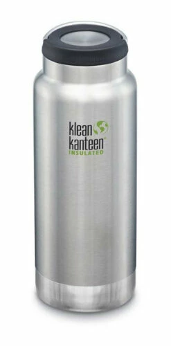Klean Kanteen Wide Loop Cap 40oz (1182ml) Brushed Stainless Steel Bottle